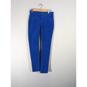 Patagonia Pants Women Size‎ 25 Blue Fitted Corduroy Low Rise Straight Skinny Leg